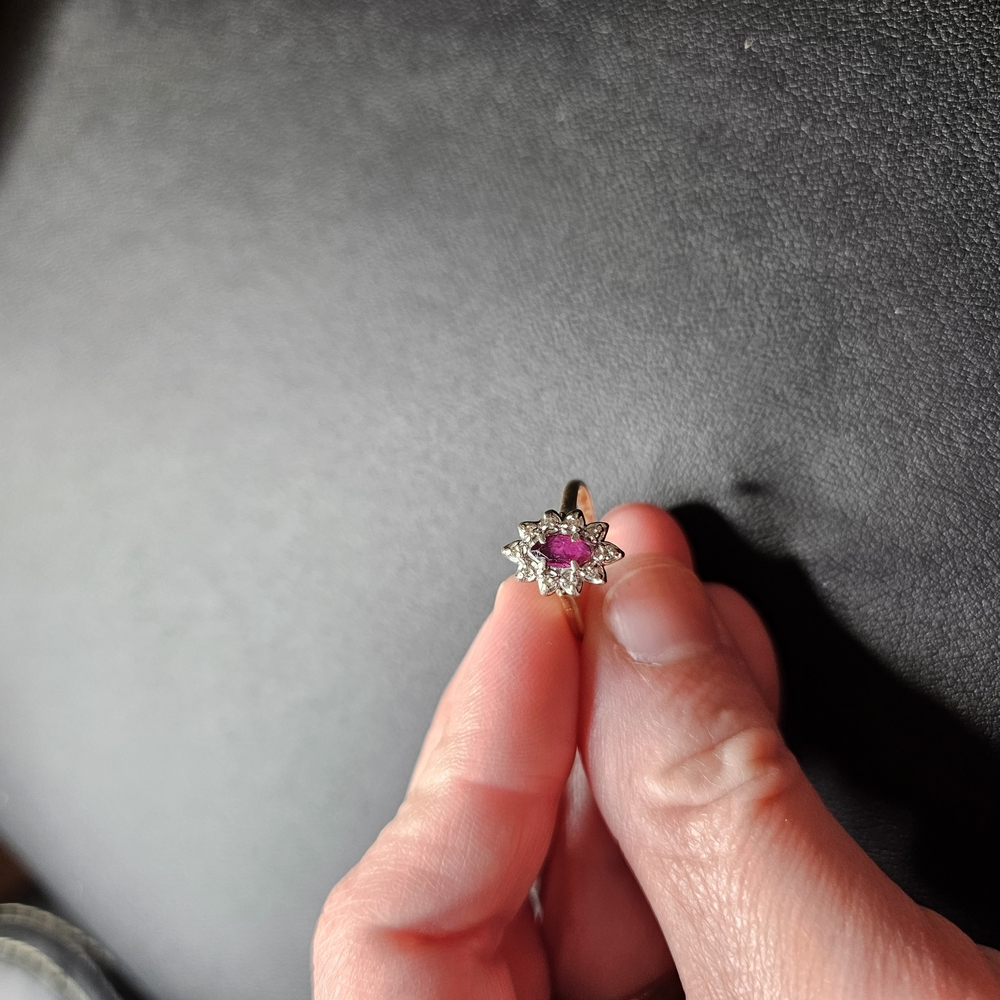 Elegant Gold and Pink Gemstone Ring
